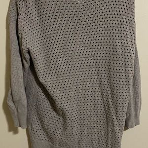 Light weight, holey back sweater